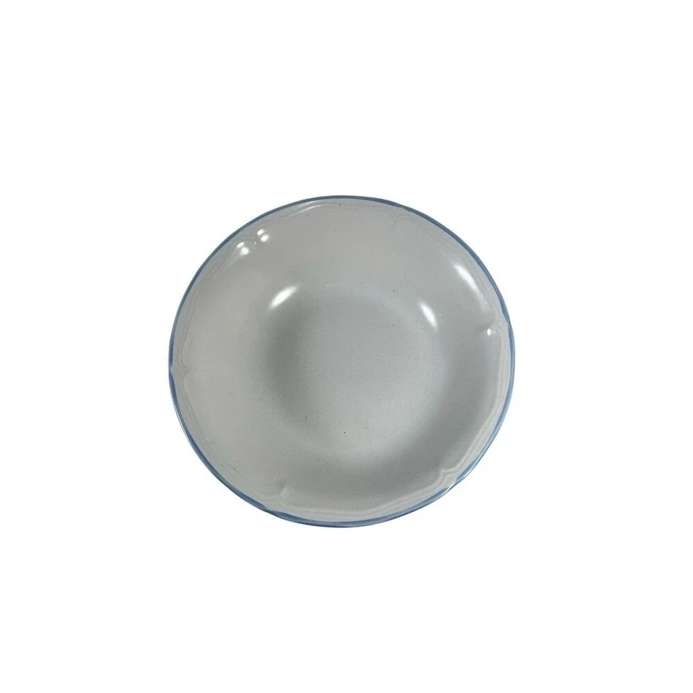 Macy’s The Cellar Odette 9.5” Serving Bowl White Blue Stoneware Replacement